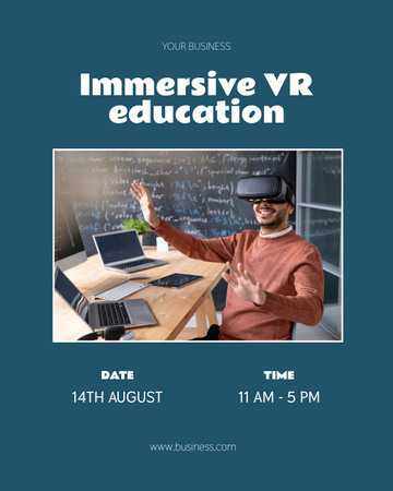 VR Education Announcement Poster 16x20in – шаблон для дизайна