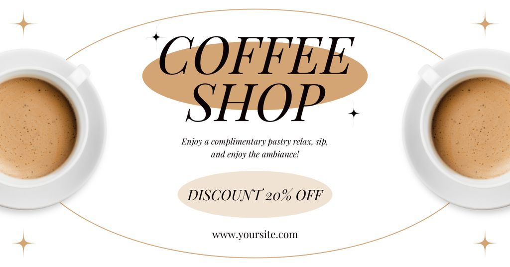 Modèle de visuel Brilliant Coffee In Cups At Reduced Price Offer - Facebook AD