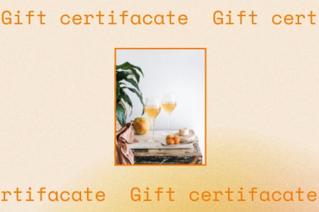 Template di design Wine Tasting Announcement Gift Certificate