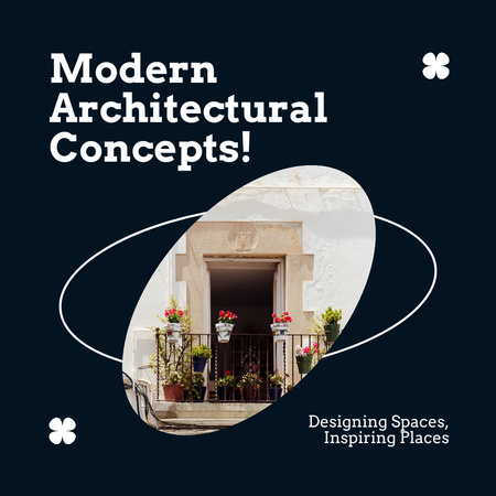 Designvorlage Anzeige moderner Architekturkonzepte für Instagram