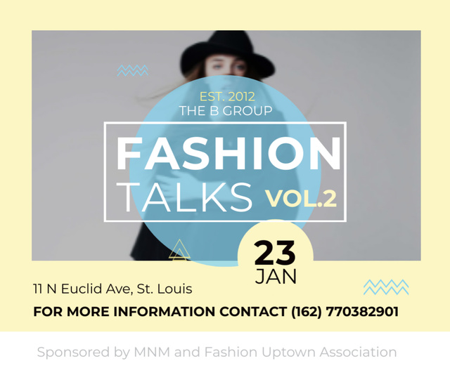 Designvorlage Organization of Fashion Talks für Medium Rectangle