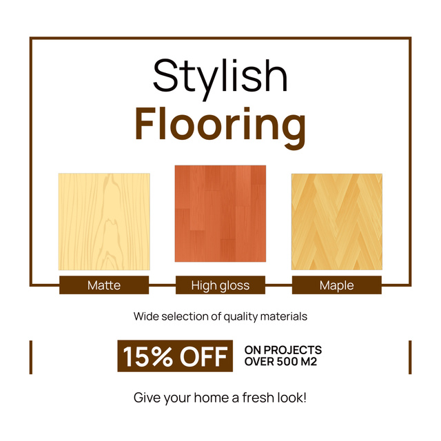 Platilla de diseño Wide-range Textures And Materials For Flooring With Discount Animated Post