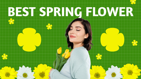 Ontwerpsjabloon van Youtube Thumbnail van Best Spring Flowers Offer