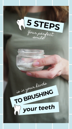 Platilla de diseño Helpful Tips And Tricks About Brushing Teeth TikTok Video