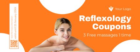 Reflexology Massage Advertisement Coupon Design Template