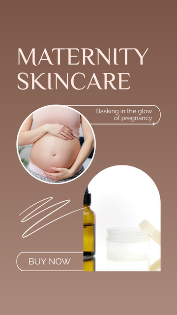 Exclusive Offer Of Maternity Skincare Products Instagram Video Story Modelo de Design