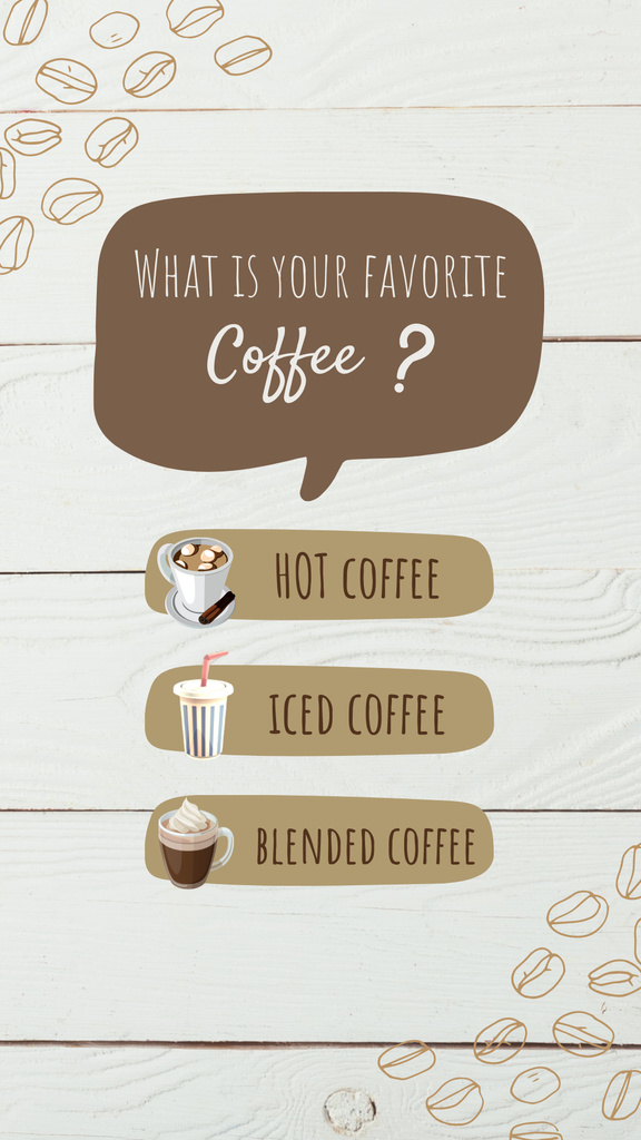 Template di design What is your favorite  Coffe     Instagram Story