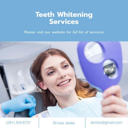 Teeth Whitening Service Offer Instagram tervezősablon