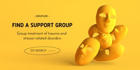 Psychological Help Group Ad Twitter Modelo de Design