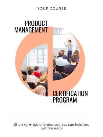 Product Management Courses Ad Poster US Πρότυπο σχεδίασης