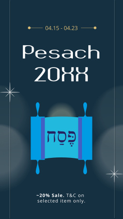 Happy Passover Wishes Instagram Story Design Template