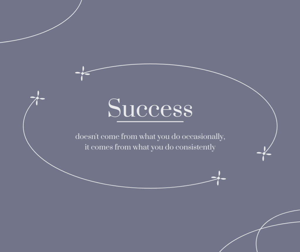 Modèle de visuel Creative Quote about Success - Facebook
