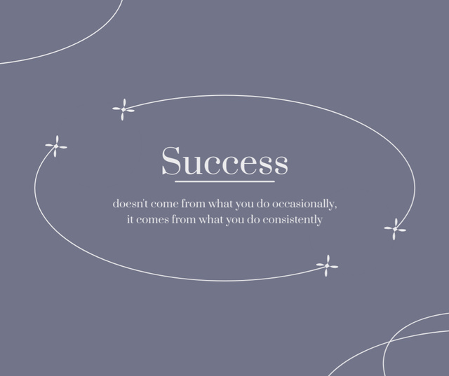 Szablon projektu Creative Quote about Success Facebook