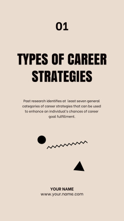 Types of Career Strategies Mobile Presentation Šablona návrhu