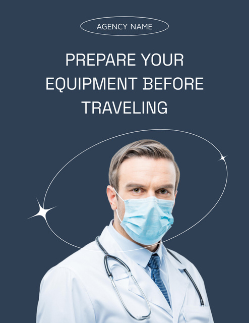 Travel Equipment Preparation Tips Flyer 8.5x11in Modelo de Design