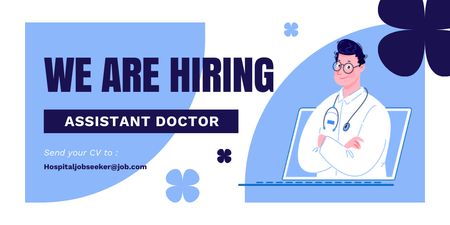 Vacancy Announcement for Doctor Assistant Twitter Design Template