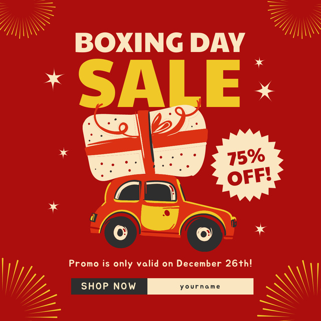 Ontwerpsjabloon van Instagram van Boxing Day Sale Announcement