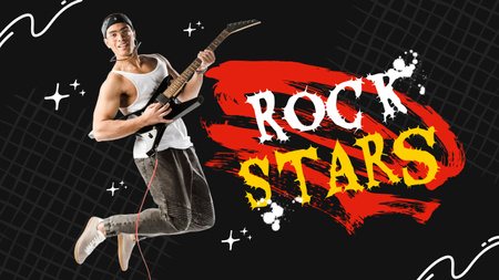 Rock Stars With Man Youtube Thumbnail Design Template