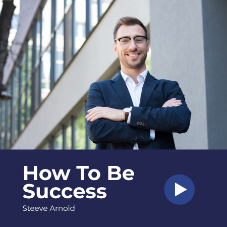 Episode about Success with Special Host  Podcast Cover Design Template