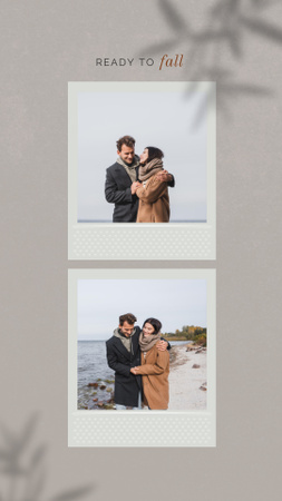 Ontwerpsjabloon van Instagram Story van Romantic Autumn Collage