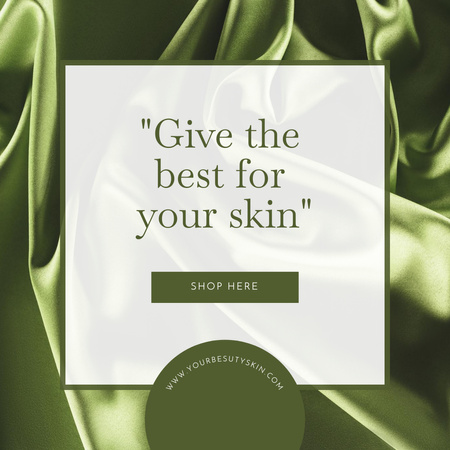 Skincare Products Promotion Green Instagram Design Template