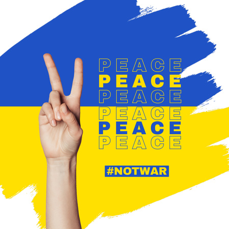Template di design Azione a sostegno della pace in Ucraina Instagram