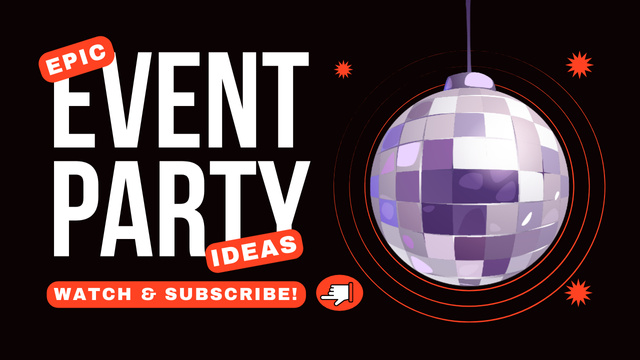 Epic Party Ideas Offer Youtube Thumbnail Design Template