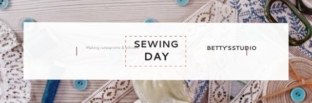 Modèle de visuel Sewing day event Announcement - Email header