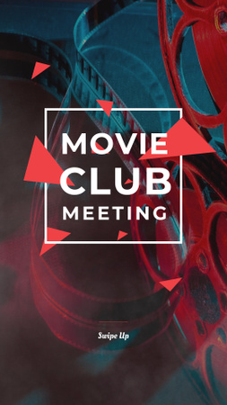 Modèle de visuel Movie Club Meeting Announcement - Instagram Story