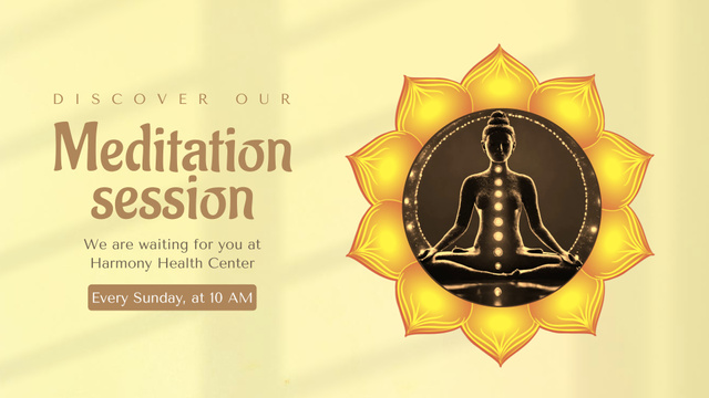 Plantilla de diseño de Harmony Health Center Offer Meditation Session Full HD video 