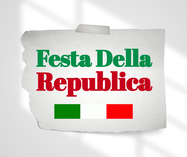 Italian Republic Day Celebration Facebookデザインテンプレート