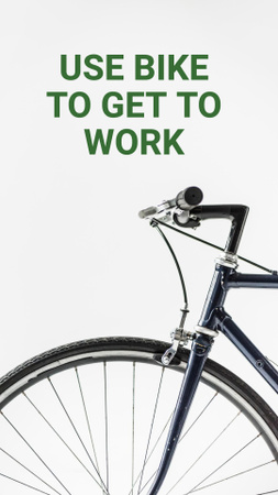bisikletle eko kavramı Instagram Story Tasarım Şablonu