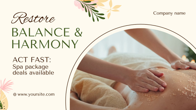 Spa Package Deals Available Fir Balance And Harmony Full HD video Design Template