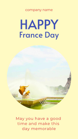 Franciaország Day Holiday Celebration Instagram Video Story tervezősablon