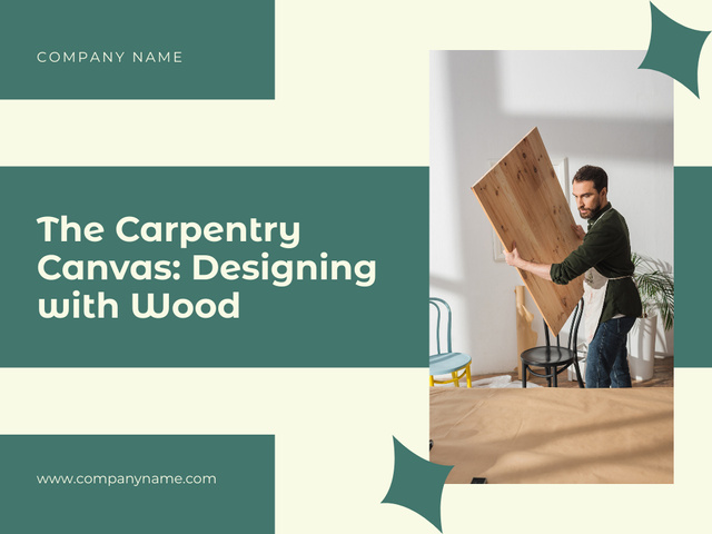 Designvorlage Wooden Decor Items Manufacturing für Presentation