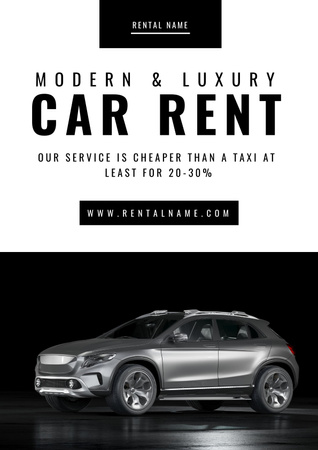 Car Rental Services Offer Poster Modelo de Design