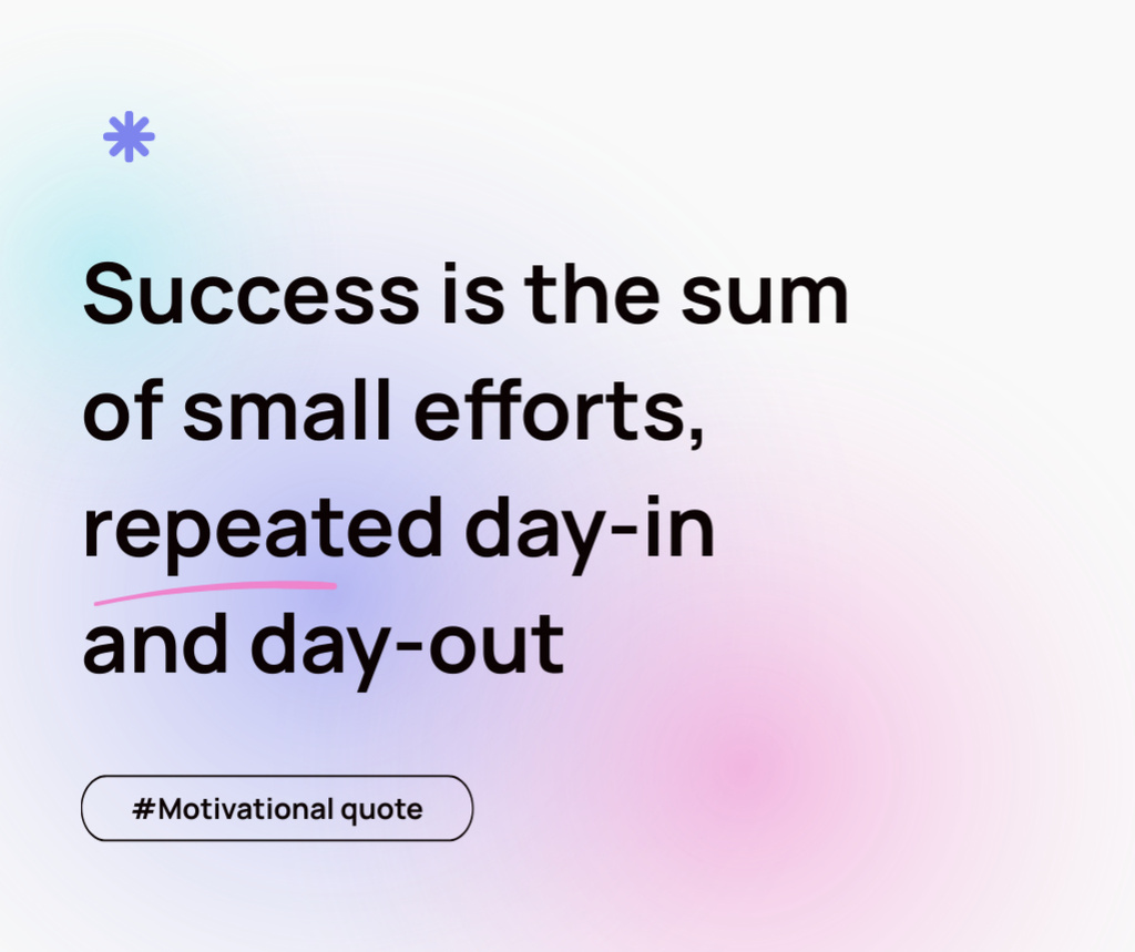 Motivational Quote about Success Facebook tervezősablon