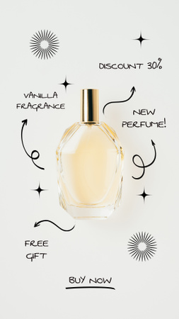 Plantilla de diseño de Perfume con fragancia de vainilla Instagram Story 