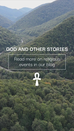 Designvorlage Religiöse Ereignisse und Geschichten mit schöner Landschaft für Instagram Video Story