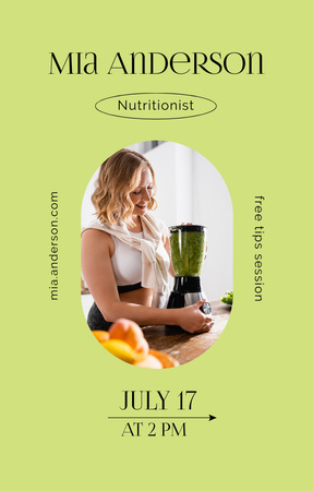 Nutritionist Services Offer Invitation 4.6x7.2in Design Template