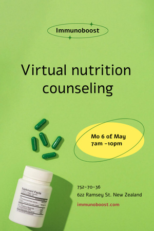 Nutritional Supplements Offer Invitation 6x9in Design Template