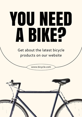 Concise Advertising Bicycle Sale Poster 28x40in Design Template