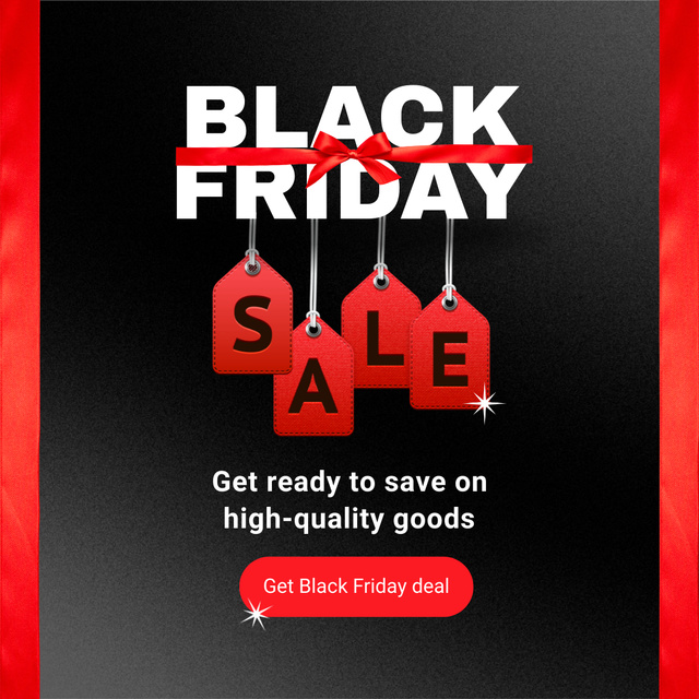 Beneficial Deals On Goods Due Black Friday Animated Postデザインテンプレート