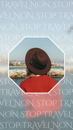 Platilla de diseño Travel Inspiration with Girl near Water Instagram Story
