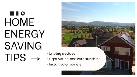 Modèle de visuel Conseils d'économie d'énergie à la maison - Full HD video