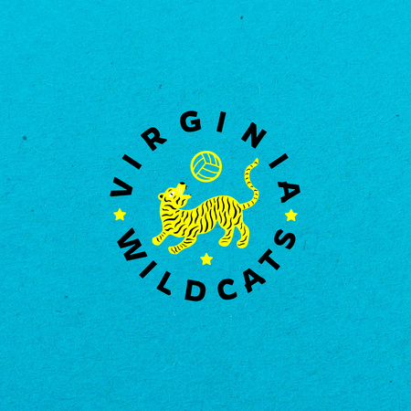 Emblema do clube esportivo de futebol com tigre Logo Modelo de Design