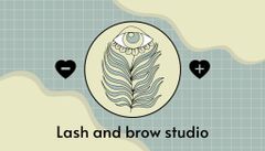 Discount in Lash and Brow Studio with Psychedelic Illustration