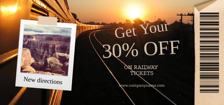 Train Trip Offer Coupon Din Large Design Template