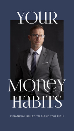 Confident Businessman for Money Habits Instagram Story – шаблон для дизайну