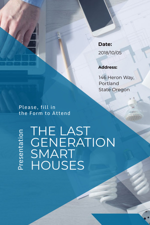 Designvorlage Presentation for smart houses expo für Pinterest
